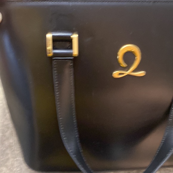 Louis Quatorze Maroquinerie leather Vintage shoulder leather black purse - Picture 8 of 14